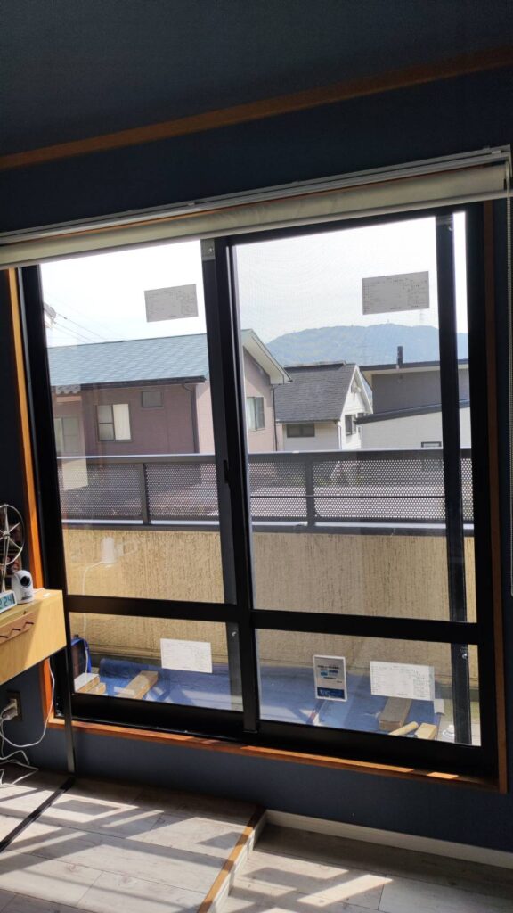 下関市で既存サッシのガラスを断熱ガラスへ交換した後